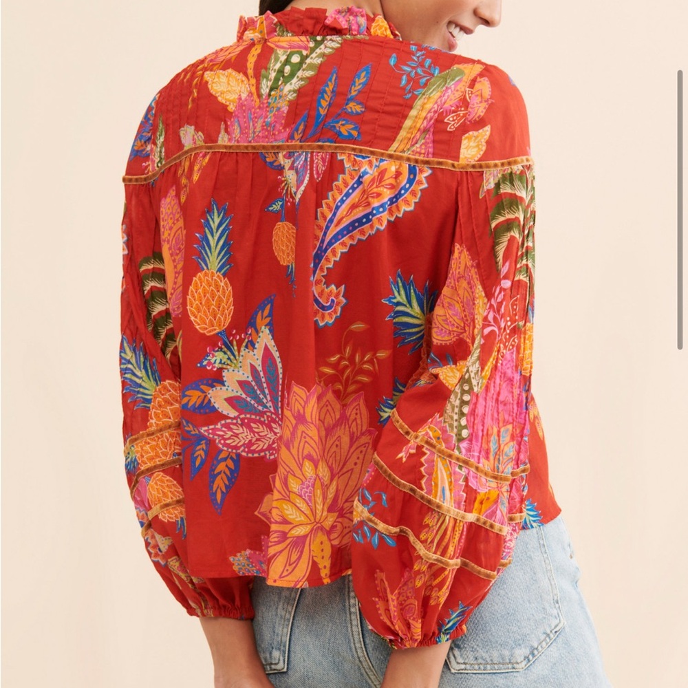 Farm Rio Mystic Bush Buttoned Blouse - Picture 3 of 11